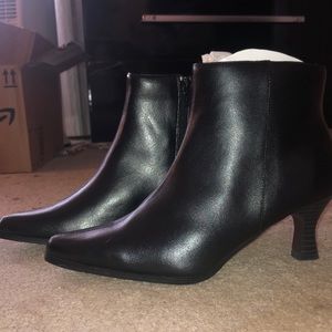 Black Leather Booties